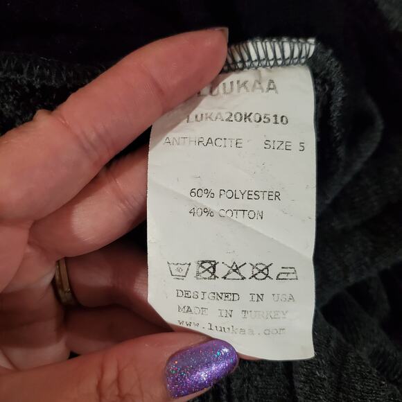 Luukaa Lagenlook Cowl Neck Tunic Pocket Dress Size 5 US 14-16 XL Artsy Relaxed - Picture 8 of 10